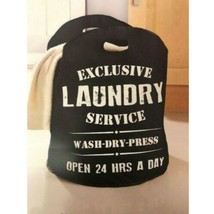 XL Laundry Basket Bag Hamper Washing Sack Clothes Storage Foldable Collapsible - £10.32 GBP