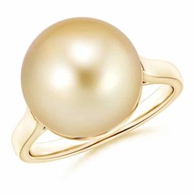 Authenticity Guarantee 
Classic Golden South Sea Cultured Pearl Ring in 14K Y... - £735.98 GBP