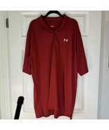 Under Armour HeatGear Red Short Sleeve Polo Shirt Men&#39;s Size XXL - $18.21 CAD