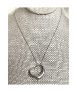 TIFFANY &amp; Co ELSA PERETTI 925 STERLING SILVER OPEN HEART NECKLACE SKY - $277.01 CAD