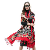 Anyyou 100% Pure Merino Wool Crimson Red Poncho Winter Large Scarf Pashm... - £76.66 GBP+