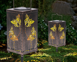 Mothers Day Gifts for Mom Women, Solar Lanterns Metal Butterfly Garden D... - $25.17