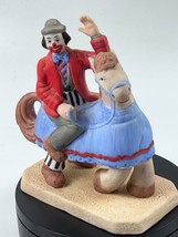 Vintage 1985  Willett’s Clown &amp; Horse Ceramic Figurine 5&quot; Cheri Alderman... - £18.34 GBP