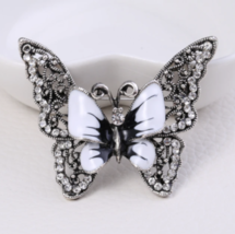 Vintage Look Silver Plated Stunning Butterfly Brooch Suit Coat Broach Pin JJJ16 - £14.75 GBP