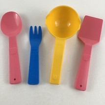 Fisher Price Fun With Food Pretend Play Kitchen Utensils Ladle Spatula Vintage - £19.45 GBP