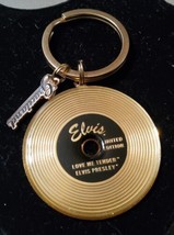 Vintage Elvis Graceland Record Shaped Keychain Love Me Tender Limited Edition - £18.17 GBP