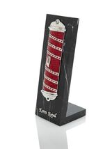 Keren Kopal Hand made Metal Red mezuzah Decorated with Austrian Crystals - $52.20