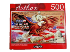 Artbox Proud to Be American Cra-Z-Art Jigsaw Puzzle 500-pc Bald Eagle - £10.94 GBP