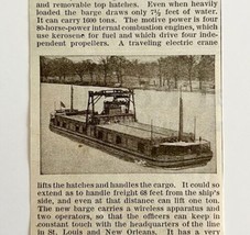 1916 Inco Number 1 First Power Barge New Orleans Article Nautical Ship DWMYC1 - £16.85 GBP