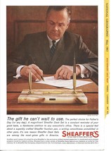 Vintage 1963 Sheaffer&#39;s Desk Set Pen Ad-National Geographic - £5.69 GBP