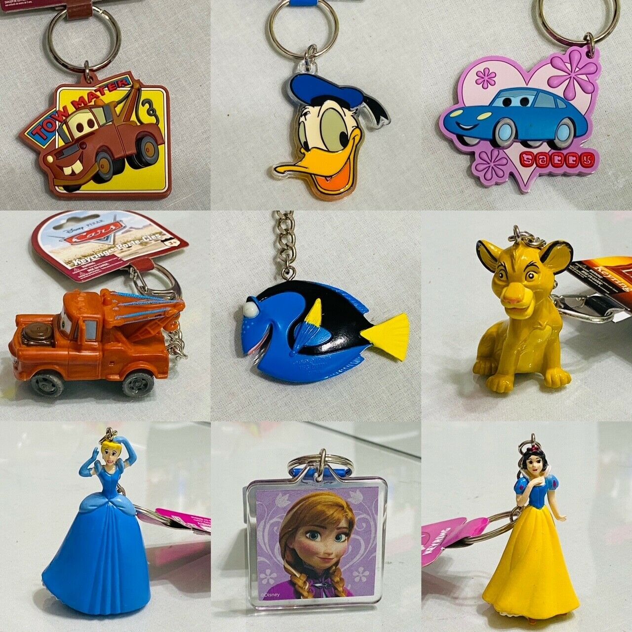 DISNEY Princess mix, Cars, Frozen, Dory keychain / Key Ring - Choosing o... - $3.59