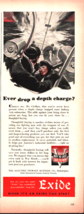 1943 Exide Batteries When It&#39;s An Exide You Start Print Ad Advertisement - £5.08 GBP