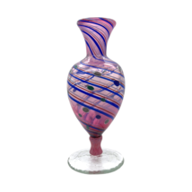 The Enchanting Symphony - Multicolor Spiral Canes Art Glass Vase - $175.00