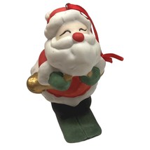 Vintage Santa Claus Skiing Christmas Tree Ornament 3 Inch Skier - £12.78 GBP