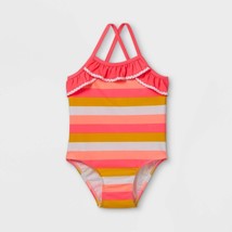 Toddler Girls&#39; Striped One Piece Swimsuit - Cat &amp; Jack™-- Size 18M - £3.16 GBP