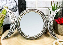 Ebros Triple Moon Sacred Goddesses Mother Maiden Crone Small Wall Mirror 8&quot;L - £20.74 GBP