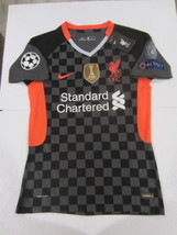 Mohamed Salah Liverpool UCL Match Slim Black Grey Third Soccer Jersey 2020-2021 - £87.00 GBP