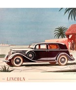 Lincoln 1920s 5 Passenger Sedan Advertisement Luxury Automobilia Lithogr... - $49.99