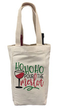 Ho Ho Ho Pour the Merlot Wine Gift Bag, Christmas Wine Gift Bag, Christmas Wine - £12.08 GBP