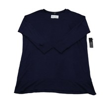 Lulus Dress Womens M Blue Short Sweater Dress long Sleeve VNeck Pullover Knit - £31.27 GBP