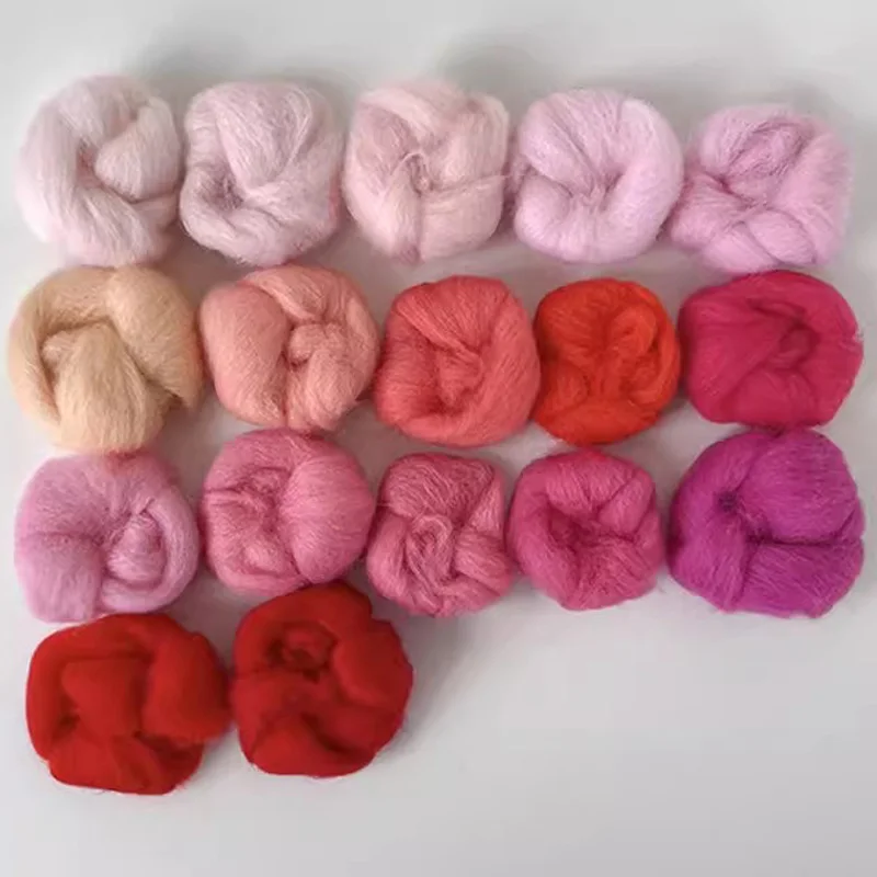 Needle Felting Wool Fibre Felt Fabric Craft Toys Handmade Merino Roving ... - €3,31 EUR