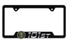 Army 101ST 3D Emblem Black Metal License Plate Frame Usa Made - £31.96 GBP