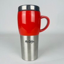 Mr. Coffee Traverse 16 Ounce Stainless Steel Ceramic Travel Mug Tumbler Red EUC - £15.16 GBP