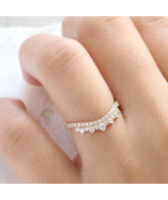 925 Silver 14k Plated Wedding Band 925 Sterling Silver Eternity Engageme... - $215.60 CAD