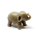 Chinese Hand Carved Soapstone  Elephant Trunk Up Figurine Mid-Century NO... - £17.38 GBP