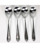 Set 4 Robert Welch RW Meridian SOUP SPOONS 8 1/8&quot; Satin Stainless China - £15.02 GBP