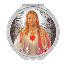 Sacred Heart of Jesus : Gift Compact Mirror Religion Classic Faith - £10.38 GBP