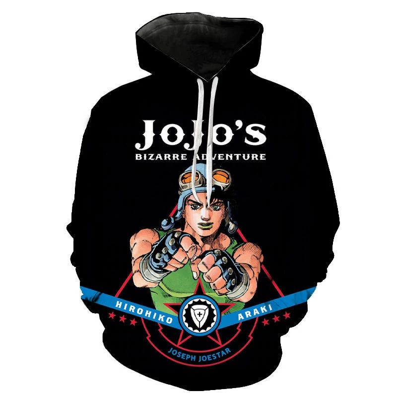 Japanese  JoJo Bizarre Adventure Printed 3D Hoodie Men/women Funny  Harajuku  Hi - £137.43 GBP