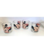 4 Disney Mickey Minnie Mouse Glass Coffee Cups Mugs New w Labels Anchor ... - $24.70