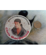 Chris MacDonald Elvis Impersonator Pinback Button Pin - as is 3&quot; - £3.88 GBP