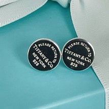 Return to Tiffany  Mini Round Circle Tag Stud Earrings in Sterling Silver - $425.00