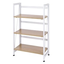 Accent Utility No-Assembly Folding Bookshelf Storage Shelves 3 Tiers Vintage Boo - £99.60 GBP