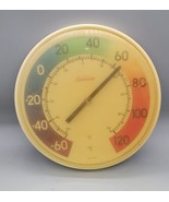 VINTAGE 70s ROUND  THERMOMETER RAINBOW SUNBEAM 11&quot; Made In USA - £11.76 GBP
