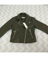 Girls Biker Jacket Faux Leather Zipper Zip Pockets size 8/10 mini molly ... - $51.25 CAD