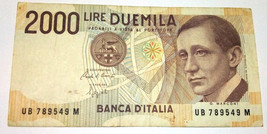 2000 lire Italy Marconi banknote - $5.94