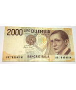 2000 lire Italy Marconi banknote - £4.68 GBP