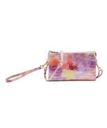 Pink Yellow Tie Dye 3 Compartment Crossbody Wristlet - $34.65