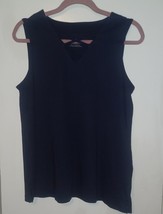 Talbots Women&#39;s Jersey Knit Criss Cross V Neck Tank Top Size Medium Dark... - $20.00