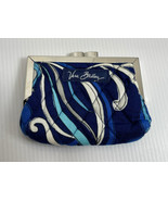 USED Vera Bradley Mediterranean Blue Mosaic Kisslock Coin Purse  B22216 - $7.24