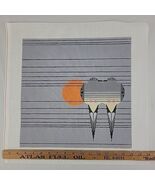 NEW Handpainted Needlepoint Canvas Lovey Dovey Charley Harper 18 Ct Vtg 80s HP - $135.00