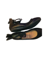 Daisy Fuentes Leather Ballet Flats - with Zipper Close Black Grade B- Si... - £7.50 GBP