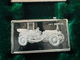 Franklin Mint Silver Bar Mini Ingot 1975 Centennial Car 1911 Simplex Classic vtg - $17.77