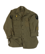 Vintage US Army M37 Green Wool Field Shirt with Gas Flap Size 15/32 Patches - $1,132.83 MXN