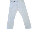 Polo Ralph Lauren Slim Straight Jeans 625 White Denim Pants Mens 33x32 - $25.69