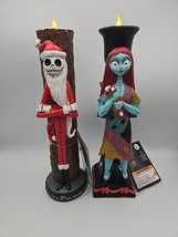 Nightmare Before Christmas Jack Sally Battery Lit Halloween Candlesticks... - $64.34