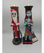 Nightmare Before Christmas Jack Sally Battery Lit Halloween Candlesticks... - $88.49 CAD
